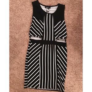 Black and White Striped Dress